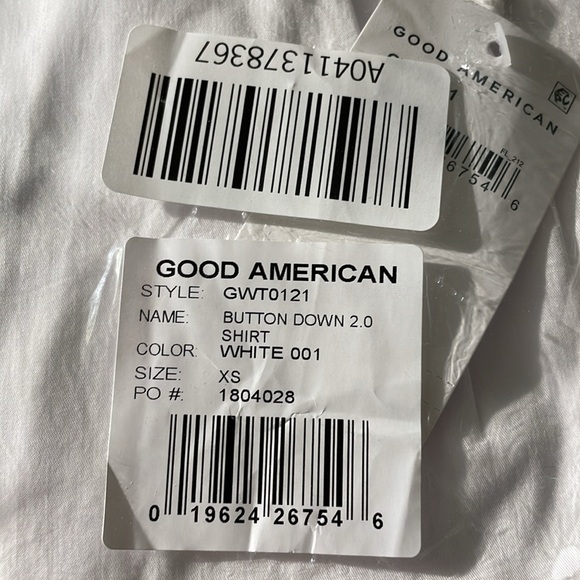 NWT Good Americann BUTTON DOWN 2.0 SHIRT - Picture 8 of 8